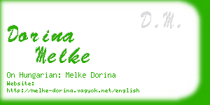 dorina melke business card